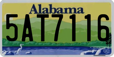 AL license plate 5AT7116