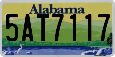 AL license plate 5AT7117