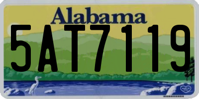 AL license plate 5AT7119
