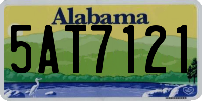 AL license plate 5AT7121