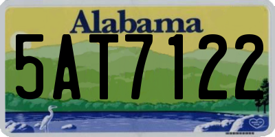 AL license plate 5AT7122