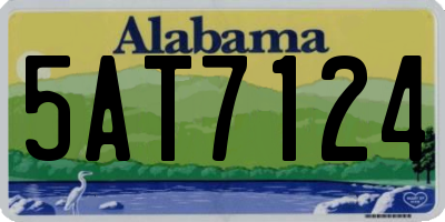AL license plate 5AT7124