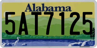 AL license plate 5AT7125