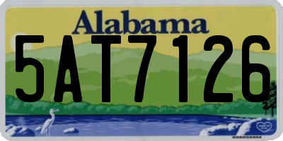 AL license plate 5AT7126
