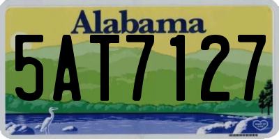 AL license plate 5AT7127