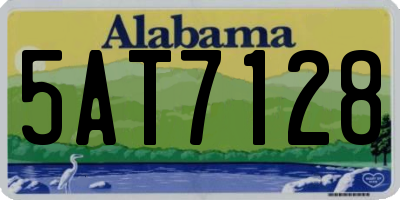 AL license plate 5AT7128