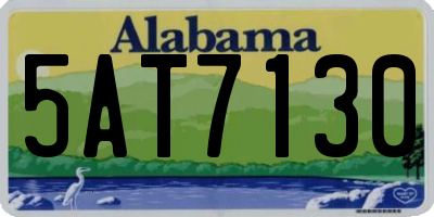 AL license plate 5AT7130