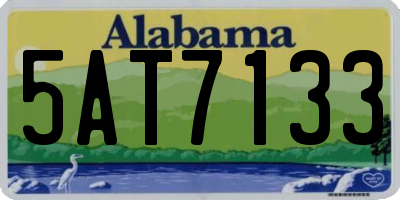 AL license plate 5AT7133