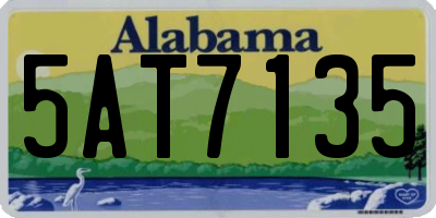 AL license plate 5AT7135
