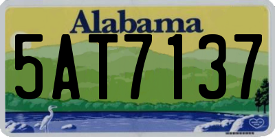 AL license plate 5AT7137