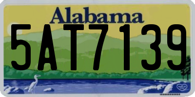 AL license plate 5AT7139