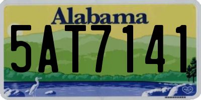 AL license plate 5AT7141