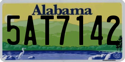 AL license plate 5AT7142