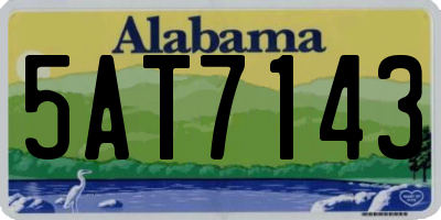 AL license plate 5AT7143