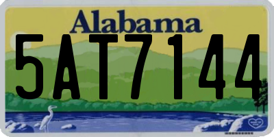 AL license plate 5AT7144