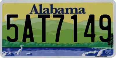 AL license plate 5AT7149