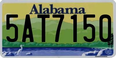AL license plate 5AT7150