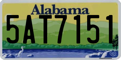 AL license plate 5AT7151