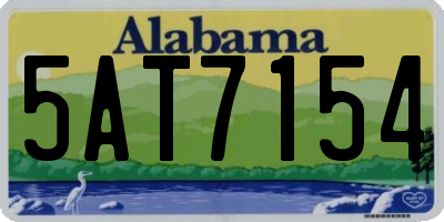 AL license plate 5AT7154