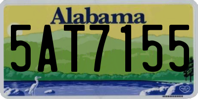 AL license plate 5AT7155