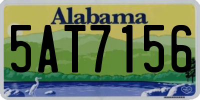 AL license plate 5AT7156
