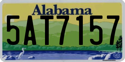AL license plate 5AT7157