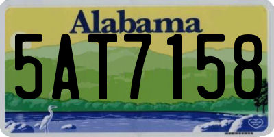 AL license plate 5AT7158