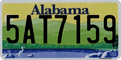 AL license plate 5AT7159
