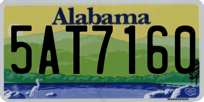 AL license plate 5AT7160