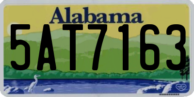 AL license plate 5AT7163