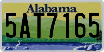 AL license plate 5AT7165