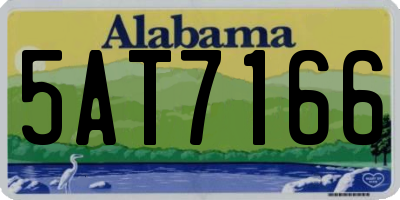 AL license plate 5AT7166