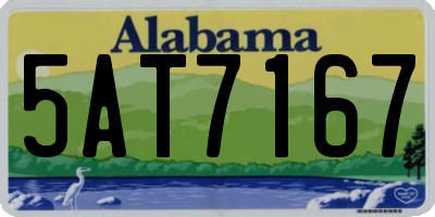 AL license plate 5AT7167