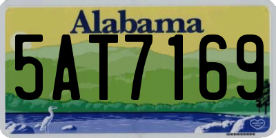 AL license plate 5AT7169