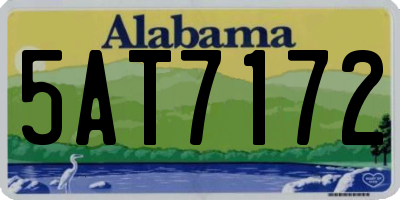 AL license plate 5AT7172