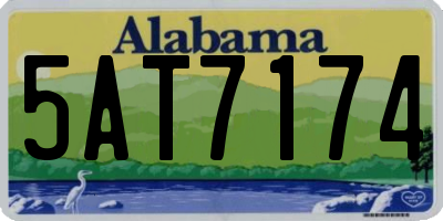 AL license plate 5AT7174