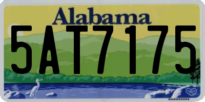 AL license plate 5AT7175