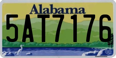 AL license plate 5AT7176