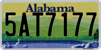 AL license plate 5AT7177