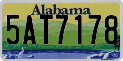 AL license plate 5AT7178