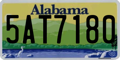 AL license plate 5AT7180