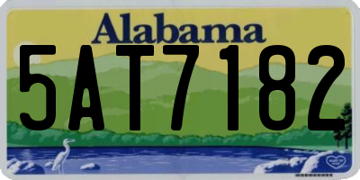 AL license plate 5AT7182