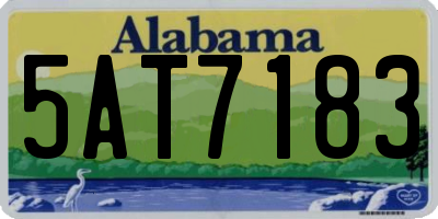 AL license plate 5AT7183