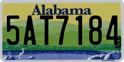 AL license plate 5AT7184