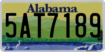 AL license plate 5AT7189