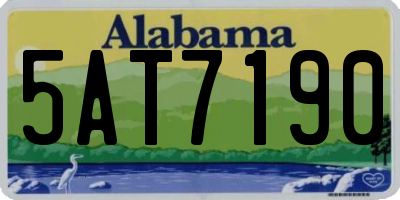 AL license plate 5AT7190