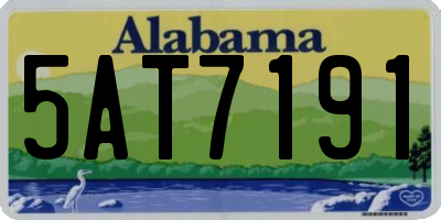AL license plate 5AT7191