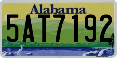 AL license plate 5AT7192