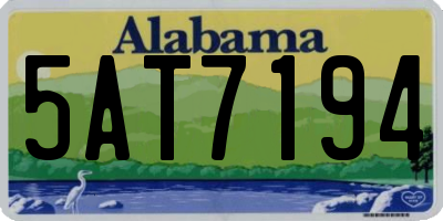 AL license plate 5AT7194