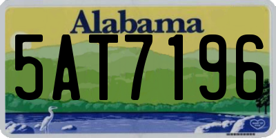 AL license plate 5AT7196